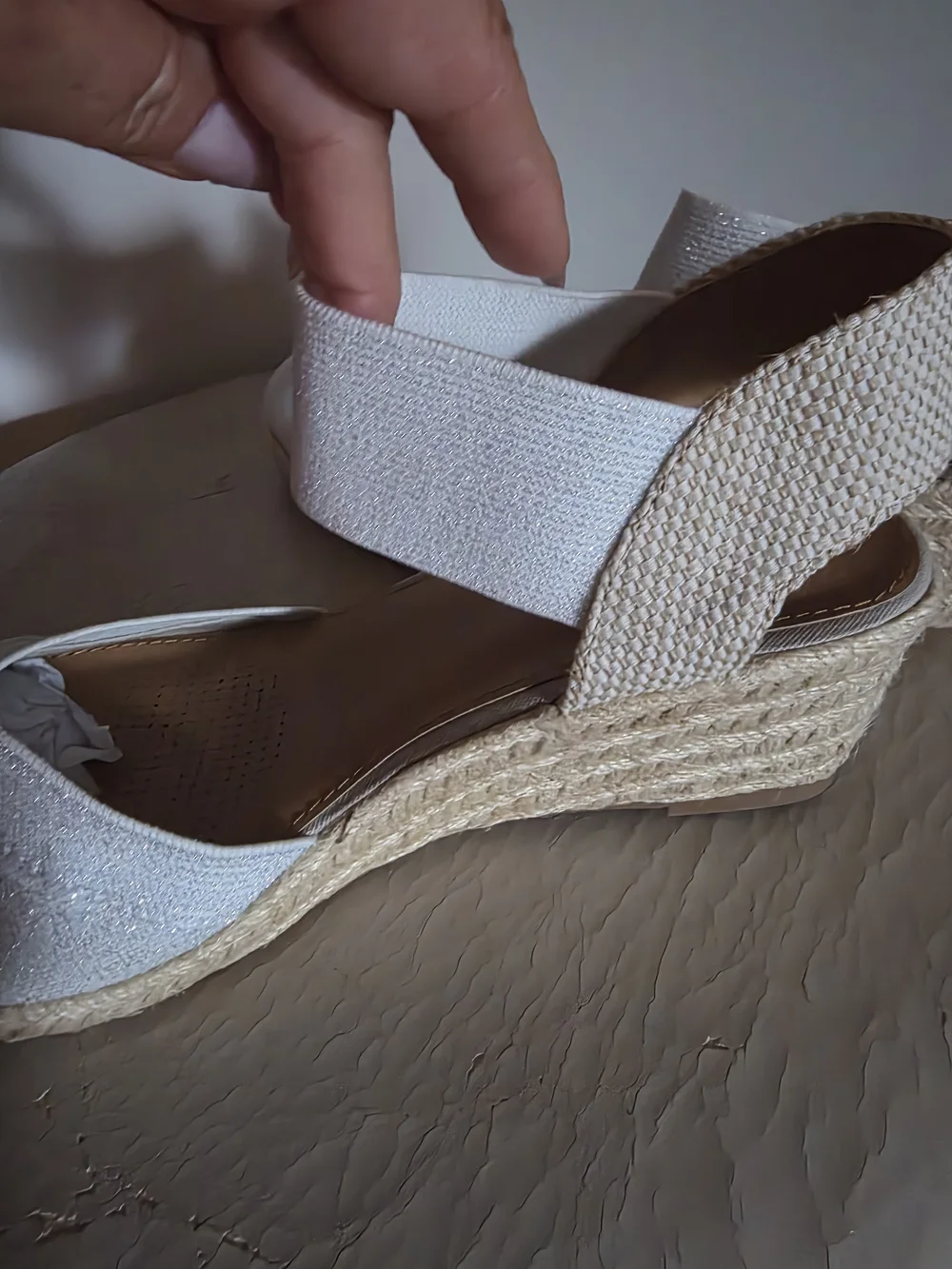 Women’s Cream Espadrille Wedge Sandals- Comfortview - Comfortable Summer Style